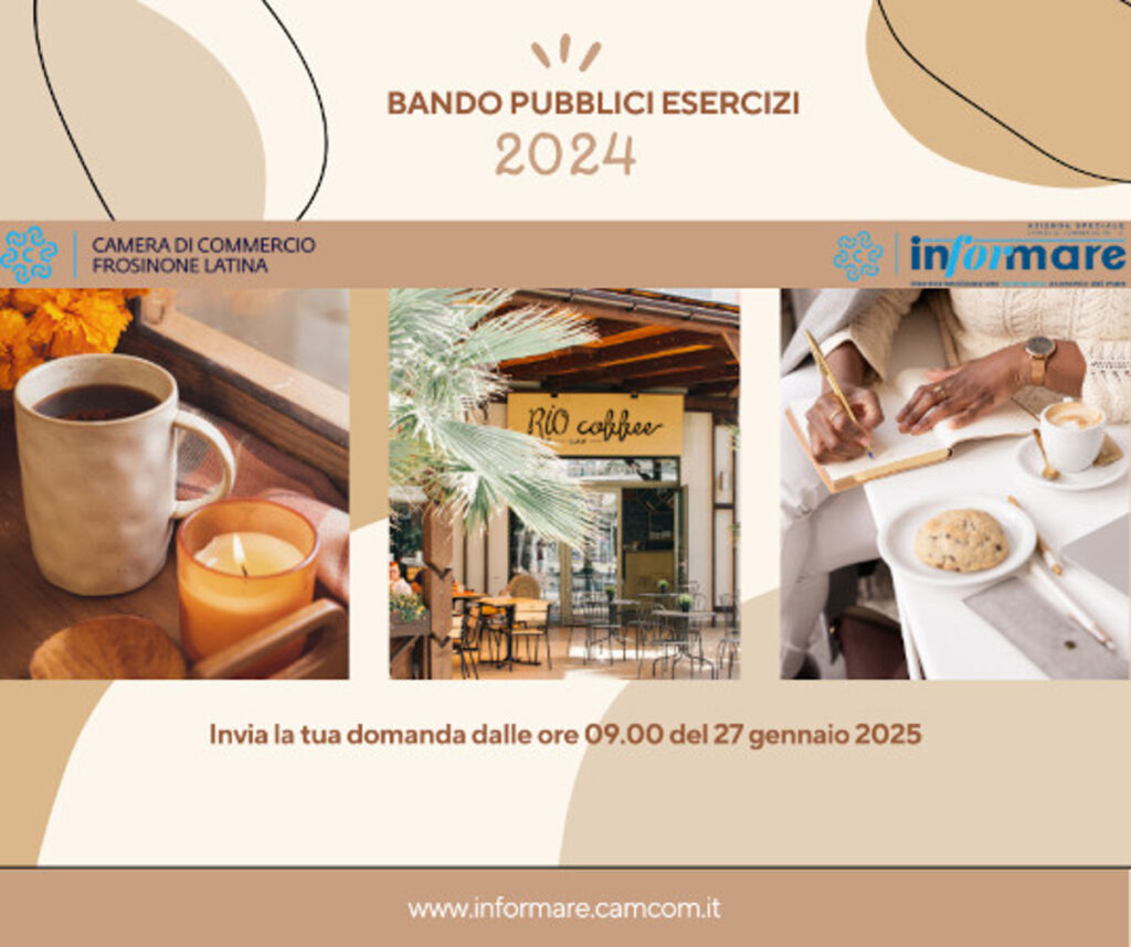 LAZIO ECONOMY - Primo bando per i pubblici esercizi